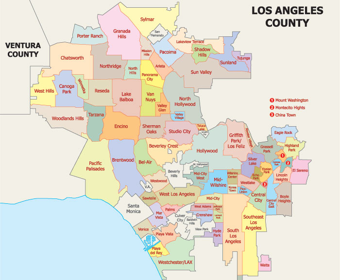 Map of Los Angeles neighborhoods