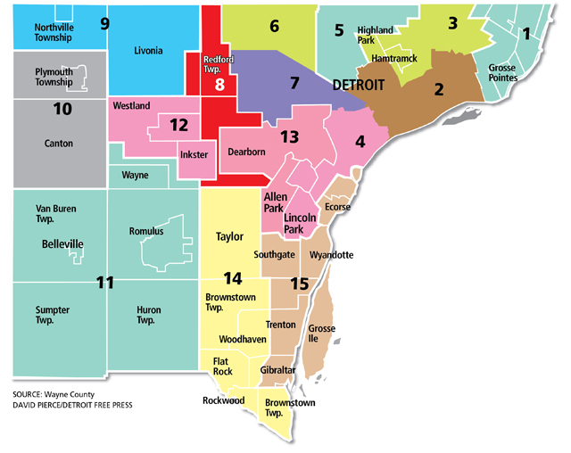 Map of Detroit neighborhoods