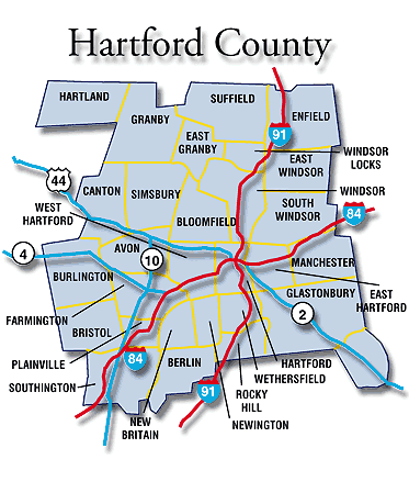 hartford-county-map
