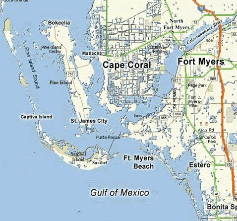 Map of Fort Myers neighborhoods