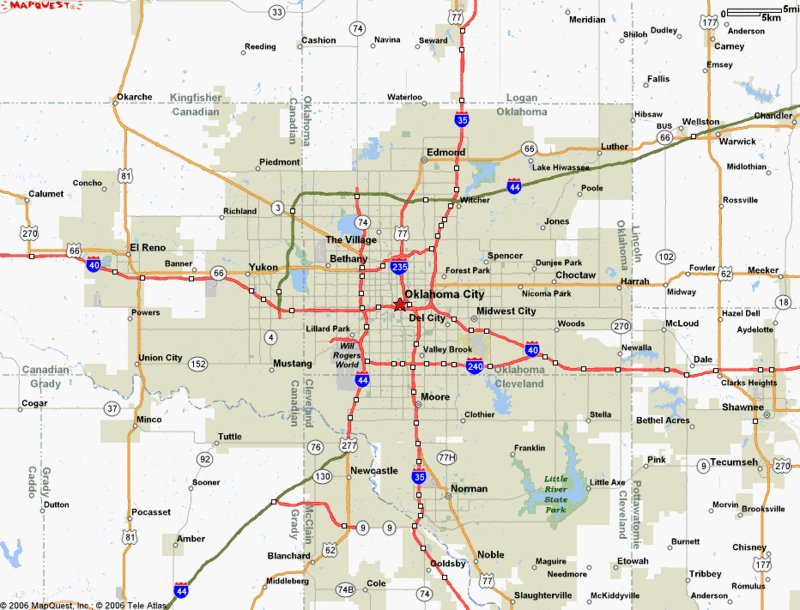 Map of Oklahoma City neighborhoods