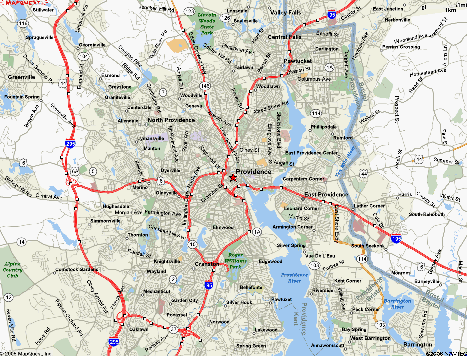 Map of Providence neighborhoods