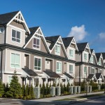 Row of new townhomes