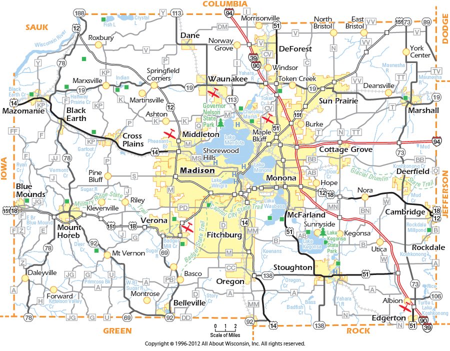 Map of Madison, WI neighborhoods
