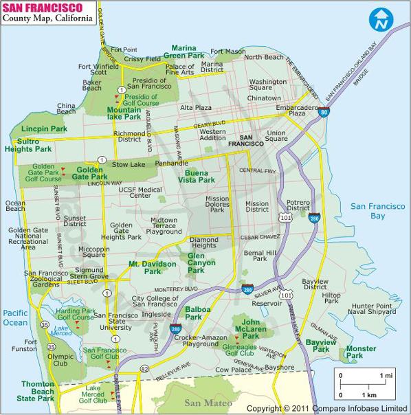 Map of San Francisco neighborhoods