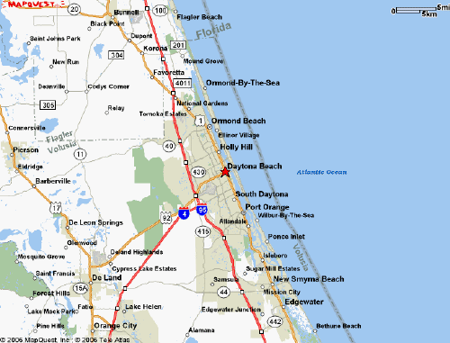Map of Daytona Beach neighborhoods