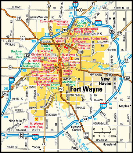 Fort Wayne Area Zip Code Map United States Map