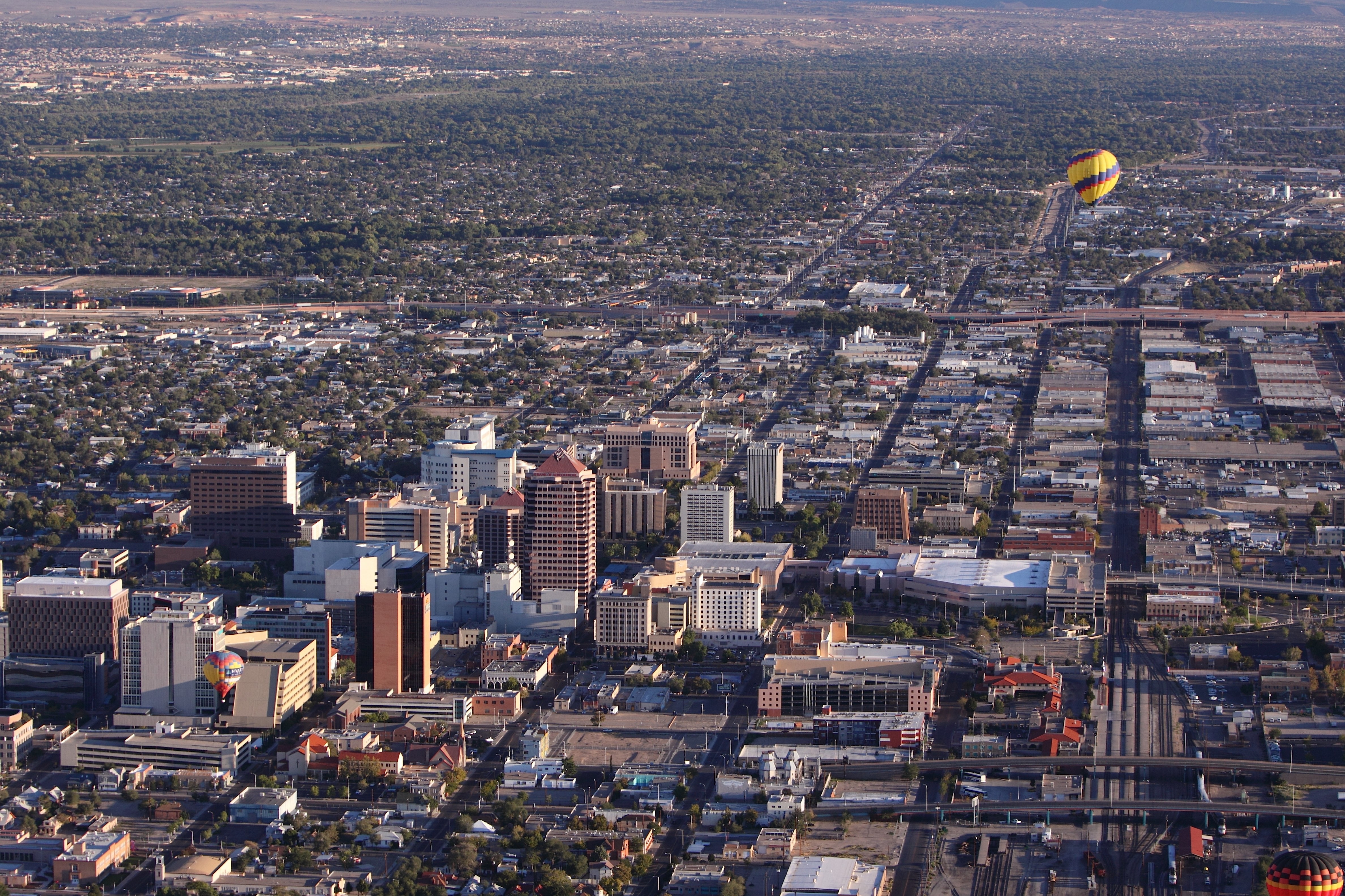 Skyline view of Albuquerque, NM. 