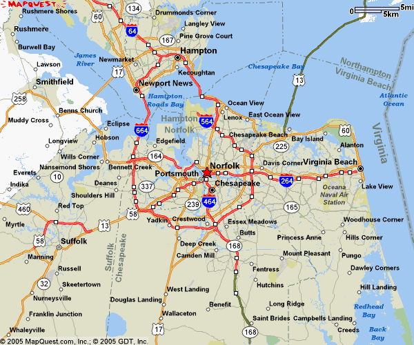 Map of Norfolk neighborhoods