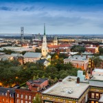 Aerial view of Savannah housing market