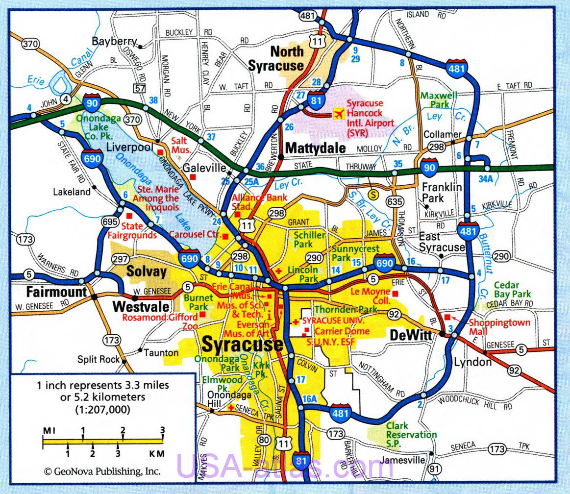 Map if Syracuse neighborhoods