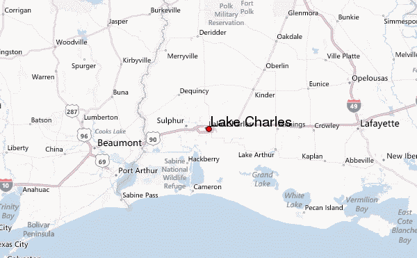 Map of Lake Charles neighborhoods
