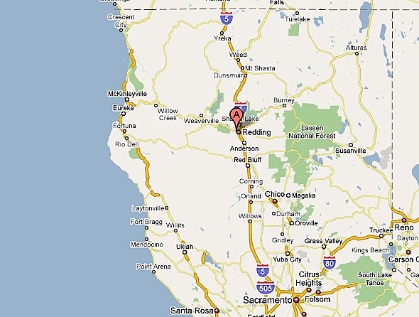 Map of Redding, CA neighborhoods