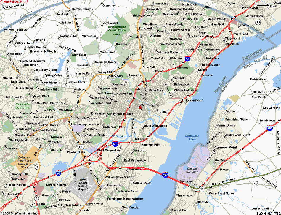 Map of Wilmington neighborhoods